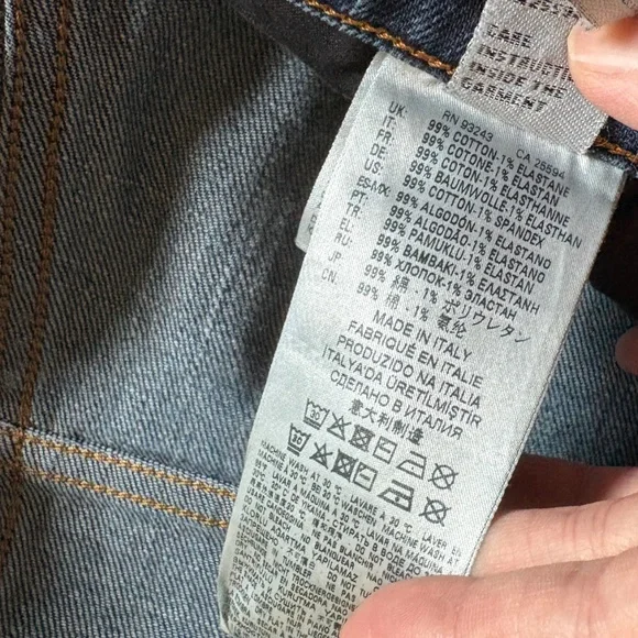 Diesel D-Strukt Made in Italy Tapered Destroyed Jeans - Men's Size 33*30 - Blue